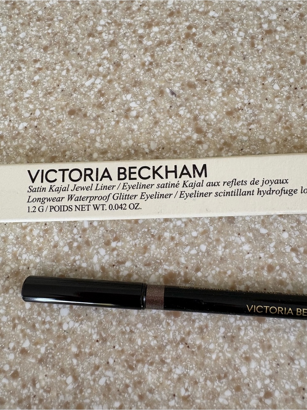 Victoria Beckham Satin Kajal Jewel Liner Longwear Waterproof Smoky Quartz
